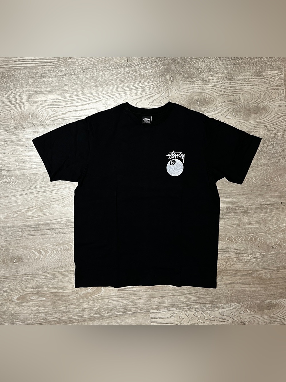 Stussy Black 8-Ball Short-Sleeve Graphic T-Shirt